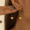 Boucles d'oreilles Noeud et Coeur